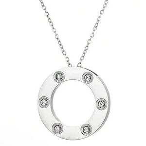 Silver Circle Pendant Necklace